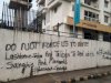 Wall writing in favour of terrorism in Mangaluru