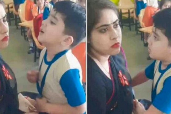Viral Video: netizens are saying to teacher Excuse this cute boy