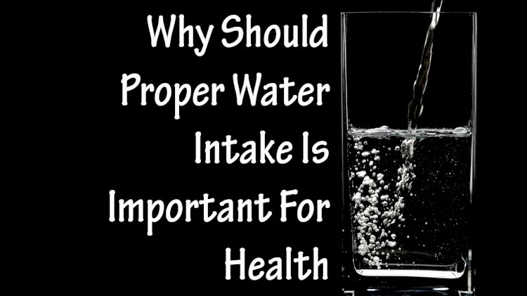 WHY SHOULD PROPER WATER INTAKE IS IMPORTANT FOR HEALTH