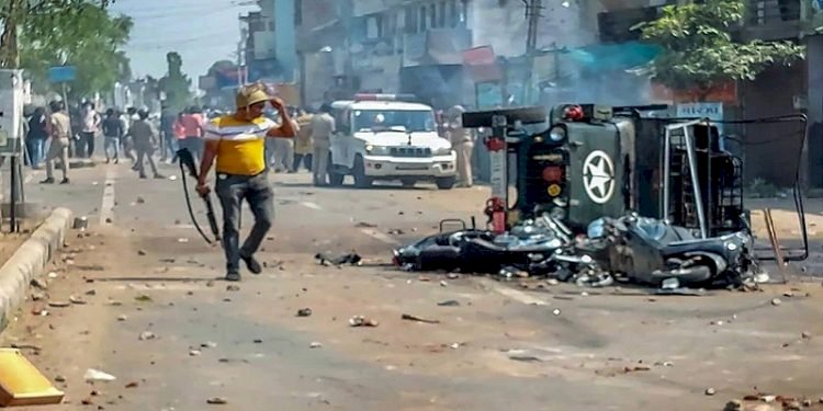 Ram Navami procession stones hurled, imposed Curfew in three places